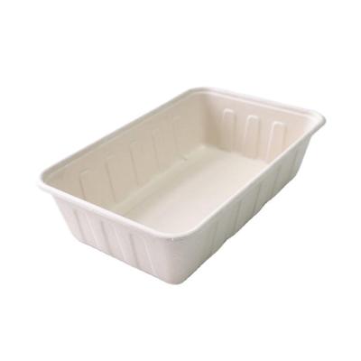 China Traditional Made in China 2500ml Bagasse Food Box Environmentally Friendly Disposable Takeout Box With Lid for sale