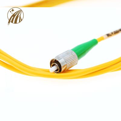 China FTTH Fiber Jumper FC APC Single Mode Fiber Patch Cord Yellow Color Simplex Fiber Patch Cable for sale