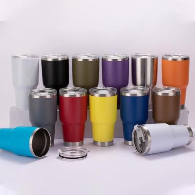 China Sustainable High Quality Double Wall Insulated Stainless Steel Tumbler Portable Outdoor Beer Cups Tumbler Cooler for sale