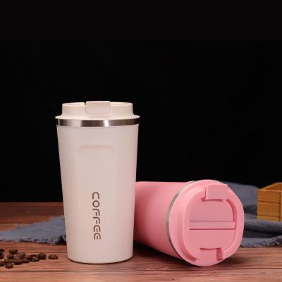 China 2022 Sustainable Popular 380ml 510ml Stainless Steel Vacuum Insulated Tumbler Travel Coffee Mug Easy Sipping Mug for sale