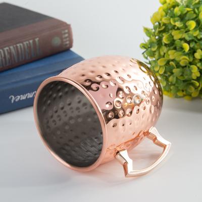 China Sustainable Travel Outdoor Camping Moscow Mule Drink Mugs Coffee Mug Stainless Steel Cocktail Copper Mug for sale