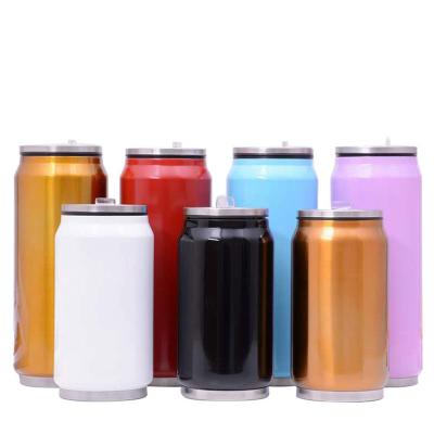 China OEM Design Sustainable Cola Can Vacuum Travel Coffee Mug Stainless Steel Mug Drinking Steel Thermos Bottle for sale