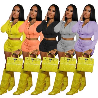 China New Autumn QUICK DRY QUICK DRY Two Piece Set Sportswear Hooded Long Sleeve Plus Size Two Piece Set For Women for sale