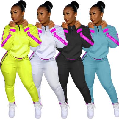 China 2021 new arrival QUICK DRY autumn women's clothing in crazy stock sportswear two-piece set women for sale