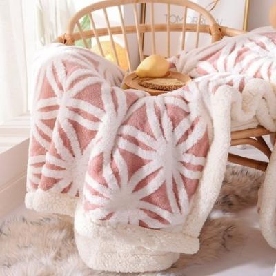 China Anti-Static Soft Washable Polyester Plush Fleece Plush Custom Sherpa Throw Blanket 50