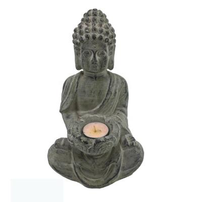 China Suitable for indoor home decoration and placement. Creative Design Cement Candle Holder Tealight Holder Ceramic Table Decoration for Home Decor Garden Ornaments for sale