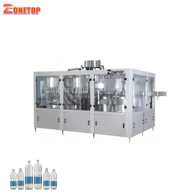 China Automatic screw cap water bottle packing machine/water filling capping labeling machine/bottled water factory for sale