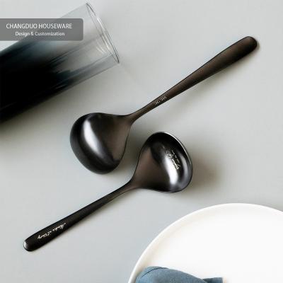 China Stocked Custom Engraved Uses Pocket Spoon Soup Bowl with Spoon Brushed Matte Stainless Steel Kitchenware for sale