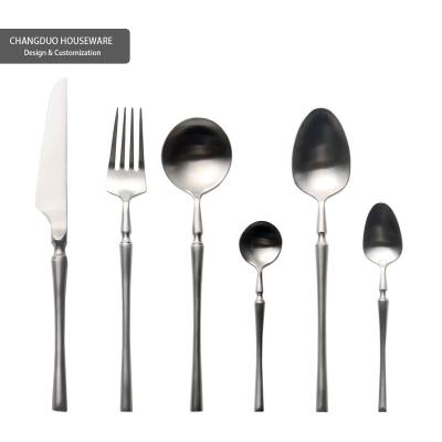 China Nordic High End Flatware Stocked Stainless Steel With Titanium Pvd Coating For Wedding Party Royal European Style Spoon Fork Knife Set for sale