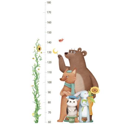 China Decorative Sticker Wall Decals for Kids Rooms Decoration Bear Poster The Little PVC Home Wall Art Decals Measure Height Cartoon for sale