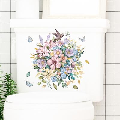 China Easy To Use Wall Sticker Work Card Decoration Waterproof Toilet Cover Decal Beautiful for sale