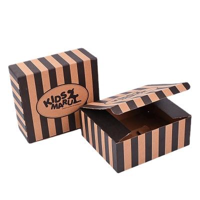 China Wholesale Full Sample Recyclable Natural Kraft Paper Corrugated Printed Logo Gift Box Paper Packaging Boxes With Zebra Stripes for sale