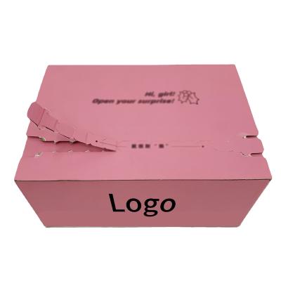 China Recycled Materials Wholesale Cheap Custom E-commerce Sample Send Corrugated Logo Paper Packaging Boxes With Custom Teardrop Printing Line for sale