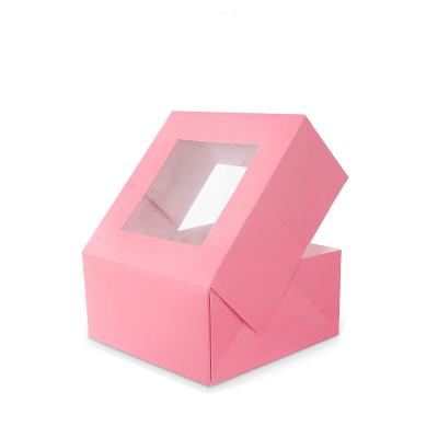 China Recyclable Wholesale Custom Cake Boxes Bulk Cake Box The Cake Box With Window for sale