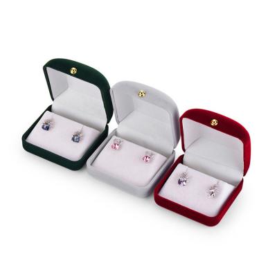 China 2023 High Quality Recyclable HOT SALE All Size Rounded Velvet Fabric Gift Box Jewelery Packaging Jewelry Boxes With Customized for sale