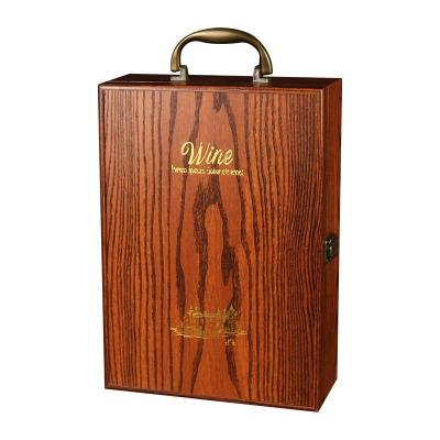 China Red Wine Champagne Bottle Wooden Gift Packaging Recyclable Custom Luxury Sample Boxes Wine Boxes With Customized Printing for sale