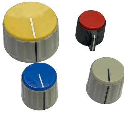 China With Color Inlay RN-110C Series Bakelite Shaft Hole ABS Knob Volume Knob RED GREEN BLUE YELLOW Zeiger Knopf Indicator Knob for sale