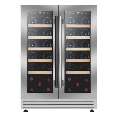 China Hotel 40 Bottles Luxury Electronic Refrigerated Bar Wine Cabinets With Wine Fridge for sale