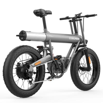 China New Design Aluminum Alloy Fashion 20 Inch 48v 500w Fat Suspension Fat Tire Electric Snow Bike Ebike Beach Cruiser Ebike for sale