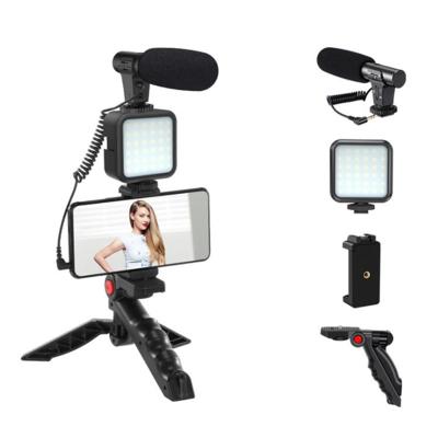 China PORTABLE Handheld Video Recording Testers with Micphone Vlogging Kit for iPhone Android Smartphone Cell Phone for sale