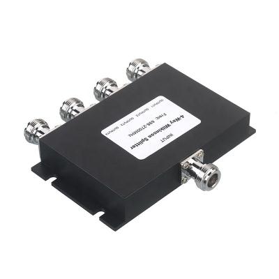 China JIAMUSI 4 Way Power Splitter Wilkinson Model 600-6000MHz 50W IP65 -153dBc RF Power Supply Splitter 120*21*107mm for sale