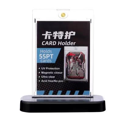 China Wholesale Premium One Touch Magnetic Business Card Holder Super Clear 55pt UV Sports Cards for sale