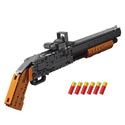 China Building Blocks Assembled 863pcs Scattergun Toy Gun Building Blocks Outdoor Shooting Game Birthday Gift For Boys Suitable For Kids Over 14 Years Old for sale