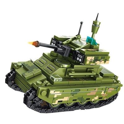 China Eco-friendly Materials 4 IN 1 Key Model Children Enlightenment Car City Tank Weapon Ww2 Tank Military Series Battle Birthday Gift for sale