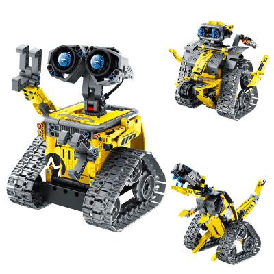 China Robot App Controlled Electric Remote Control Children Programming Diy Building Blocks Toys Wholesale Net Small Red Particles Can Be Double Cont for sale