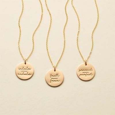 China Factory Direct High Quality Letter Round Necklace Pendant Jewelry Multi Style Necklaces For Women for sale