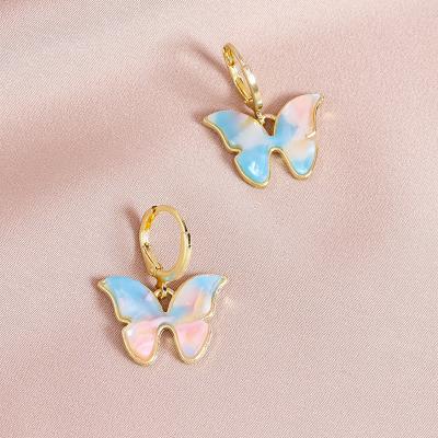 China High Quality Brand Custom Logo Popular Butterfly Pendant Earrings Necklace Women Necklace and Earing Set for sale