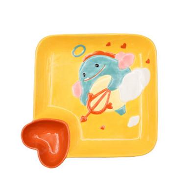 China Beautiful Viable Japanese Home Dumpling Dish With Multifunctional Ceramic Large Breakfast Dish Vinegar Dish Dinnerware Dish for sale