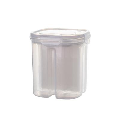 China HY Separately Sealed Food Grade Sealed Boxes Grain Storage Box Division Transparent Kitchen Grain Storage Bins for sale