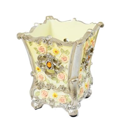 China Nordic home decoration vase storage tank resin HY opens home decoration flowerpot jewelry pot pen holder for sale