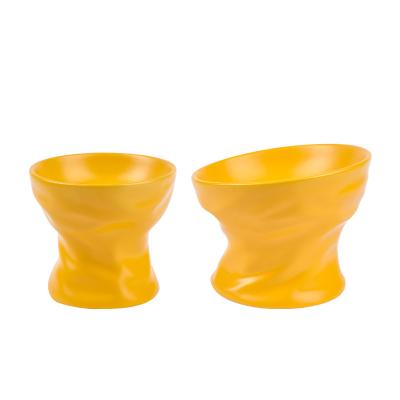 China HY 2021 New Design High Sustainable Design Wholesale Raised Grain Neck Foot Pet Bowls For Cats And Dogs Non Slip Ceramic Bowl For Pet for sale