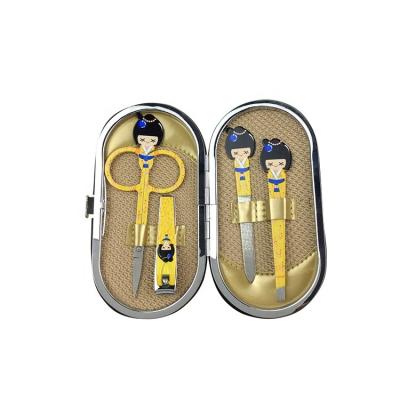 China Cute High Quality Nail Care Stainless Steel 4pcs Manicure Set Mini Nail Clippers Set for sale