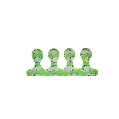 China Hot Selling Flexible Product Green Three Holes EVA Finger Toe Separators For Men And Women for sale