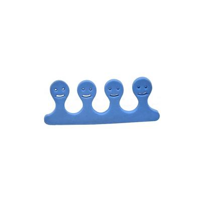 China Wholesale Flexible Customized 3 Hole Face Smile Shape EVA Foam Toe Separators for sale