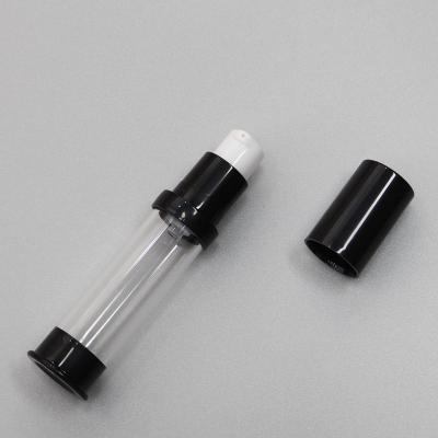 China Cosmetic Environment friendly 5ml 10ml 15mlAS Mini  White Head  Airless lotion Bottle Packaging Cosmetic Airless Pump Bottle for skincare for sale