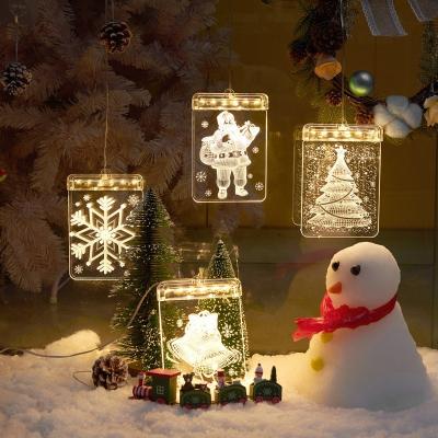 China 3D Christmas Hanging Light Decoration Hanging Light Led String Light For Holiday Party Light for sale