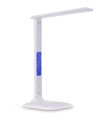 China Contemporary Touch Switch Calendar Clock Desk Lamp Reading Rechargeable Table Lamp for sale