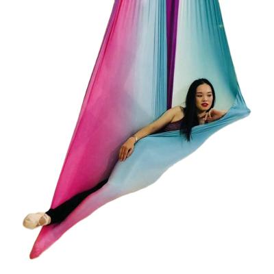 China Eco-friendly 2021 Colorful Aerial Hammock Yoga Stand Rigs Swing Aerial Yoga For Sale Yoga Hammock for sale