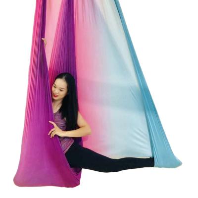 China Eco-friendly Anti Gravity Color Yoga Flying Aerial Hammock Set Swing Gym Fitness Equipment for sale