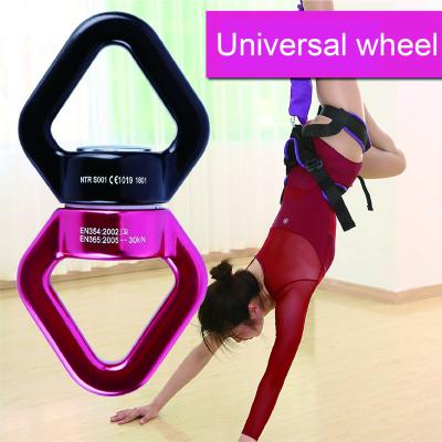 China High Strength Outdoor Universal Swing Yoga Set Rock Climbing Ring Universal Wheel Aerial Hammock Wheel for sale