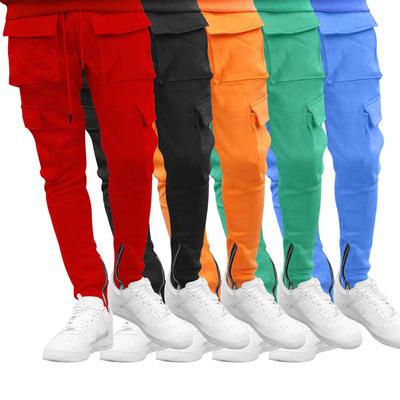 China Solid Logo Men's Drawstring Pocket QUICK DRY Custom Pants Casual Trouser Trackpants For Men's Cargo Package Pants for sale