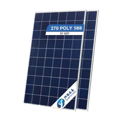 China PID SUNFUTURE 270W Heavy Duty Solar Panel Support 5bb 48 24 12V Solar Panel 250W Polycrystalline Silicon Solar Panels for sale