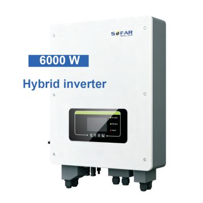 China Sunfuture hybrid system solar inverter 6Kw batteryless hybrid inverter 3 phase hybrid inverter for sale