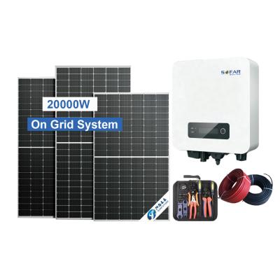 China SUNFUTURE energy saving 20000 watt chinese solar power system solar panel on grid solar roof tiles for sale