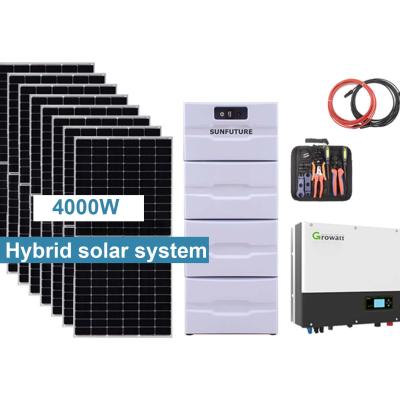 China SUNFUTURE Energy Saving System 5kw 4kw 3kw Hybrid Portable Solar Complete Full Power Generator for sale