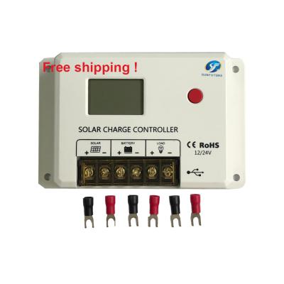 China Solar Charger Controller Sunfuture Free Shipping PWM 12/24V 10A20A30A Charge Controller With LED Display for sale